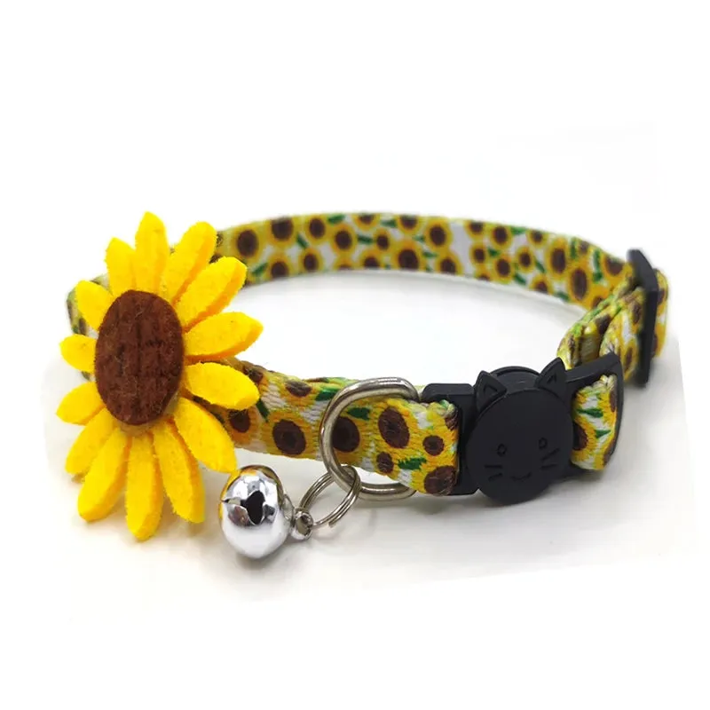 You Are My Sunshine Sunflower Breakaway Cat Collar