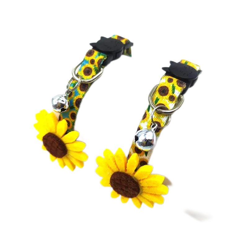 You Are My Sunshine Sunflower Breakaway Cat Collar