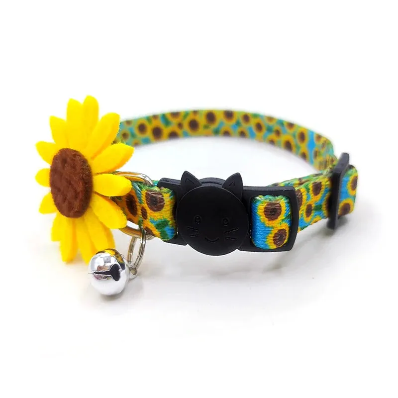 You Are My Sunshine Sunflower Breakaway Cat Collar