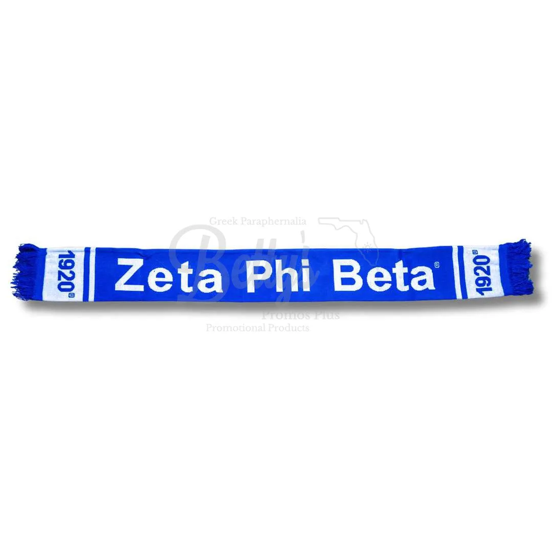 Zeta Phi Beta ΖΦΒ 1920 Sorority Knit Scarf